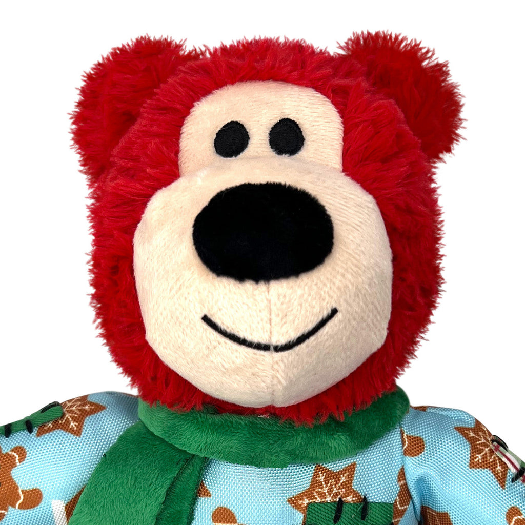 Holiday Wild Knots Bear Red w/ Gingerbread Sweater