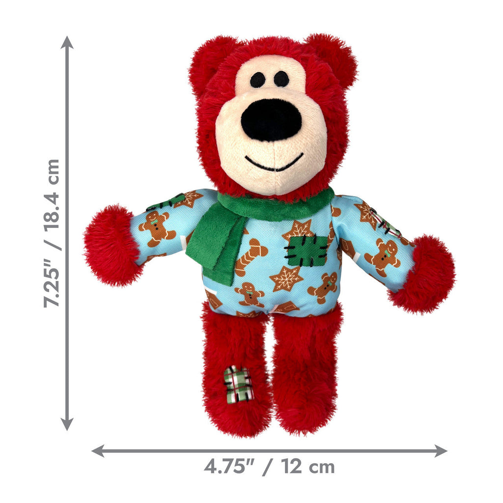 Holiday Wild Knots Bear Red w/ Gingerbread Sweater