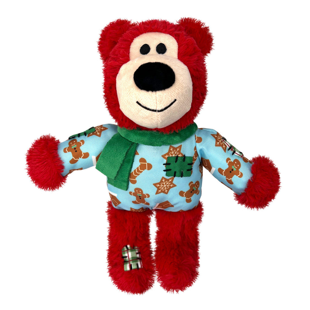 Holiday Wild Knots Bear Red w/ Gingerbread Sweater